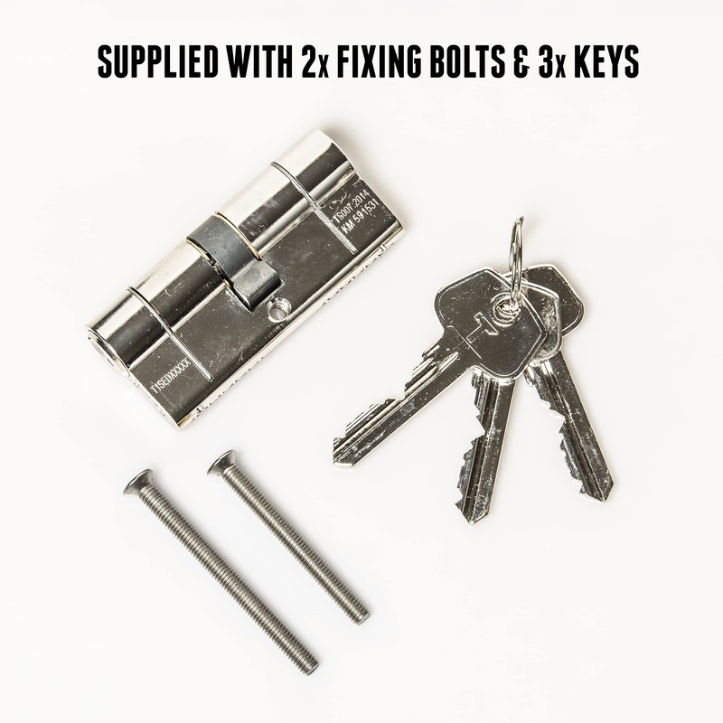 High Security TS007 1 Star Euro Cylinder Lock, British Standard,