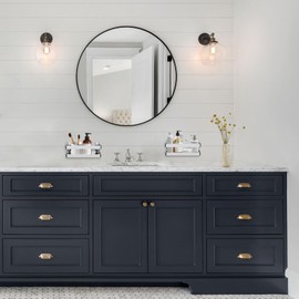 QL Shower Shelf,Stainless Steel Bathroom Rack,Bathroom and Kitchen Wall Organiser,Shampoo Holder 20CM,Chrome