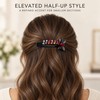 2 Pack Acetate Duckbill Hair Clips, Rhinestone Bow Barrettes for