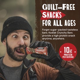 Kodiak Cakes Crunchy Granola Protien Snack Bars, Cookie Butter, High Protein, 100% Whole Grains, 12 boxes with 6 pouches (144 bars)