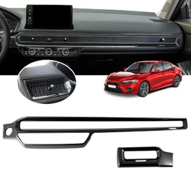 GearUp Dashboard Center Console AC Vent Trim Cover for Honda Civic Sedan Hatchback LX EX EX-L Sport Touring 2022 2023 2024 2025 Carbon Fiber Printing