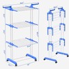 Large Clothes Drying Rack, 4-Tier Clothes Drying Rack with 67H