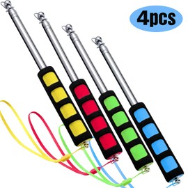 4 Pieces Telescoping Pointer Whiteboard Teacher Pointer Retractable Teaching Pointer Extends to 47 Inch for Presentation Classroom Tour Guide