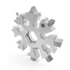 ZOEKIM 18-in-1 Snowflake Multitool, Stainless Steel Snowflakes Multitool Keychain, Combination