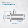 kör4u Design Angle Valve 1/2 x 3/8 Inch Rounded Water