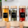 Glass Spice Jars with Label, 24PK Round Bamboo Spice Jar