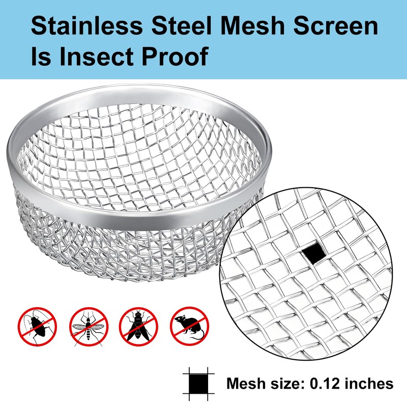 Donext RV Furnace Vent Cover, 2 Pack RV Vent Screen