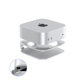 GEWOKLIY Mac Mini M4 Stand, Aluminum Mount for 2024 Mac Mini M4 and M4 Pro, Built-in Cooling, Access to Power Button, Non-Slip Mac Mini M4 Accessories