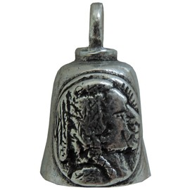 Motorcycle Biker Pewter American Indian Head Nickel Gremlin Bell