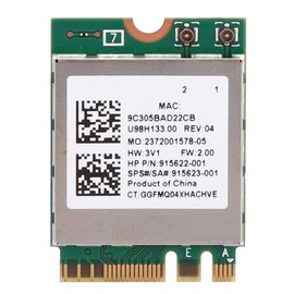 ASHATA WLAN Card WiFi Card, Tarjeta de Red RTL8822BE Dual Band 2.4G/5G M.2 Interfaz Soporte para Bluetooth 4.2, Soporte para 7, para 8 y para 10 System
