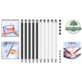 Stylus Pen for Touchscreen Aluminum Dual Rubber Tips Compatible Devices