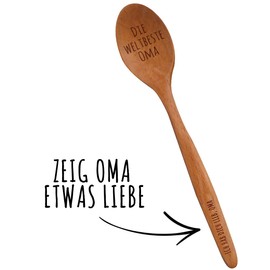 "The World's Best Grandma" Wooden Spoon - Gift for New Grandmas - Cooking Gifts - For the Best Grandma