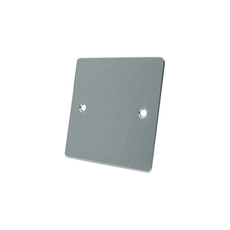 AET FSC1GBP Satin Chrome Flat Single Electrical Blanking Plate 1-Gang,