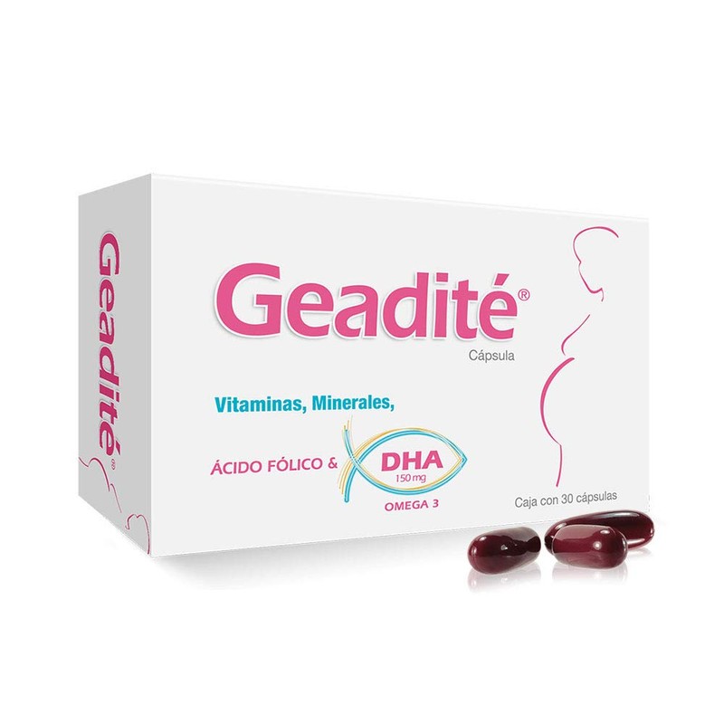 Geadit Vitaminas Prenatales Frmula patentada completa de Vitaminas, Minerales, cido