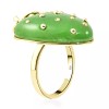 Unbranded MUST HAVE!! 38.75ctw Green Jade STRAWBERRY Ring Vermeil Plated