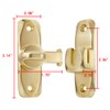 INIRET Barn Door Latches,Gold 90/180 Degree Gate Lock,Zinc Alloy Right