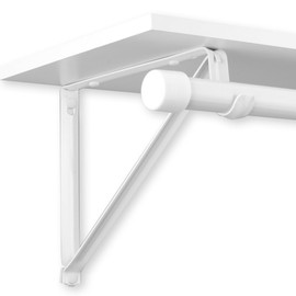 Knape & Vogt, White Pro RP-0045-WT Shelf and Rod Closet Bracket
