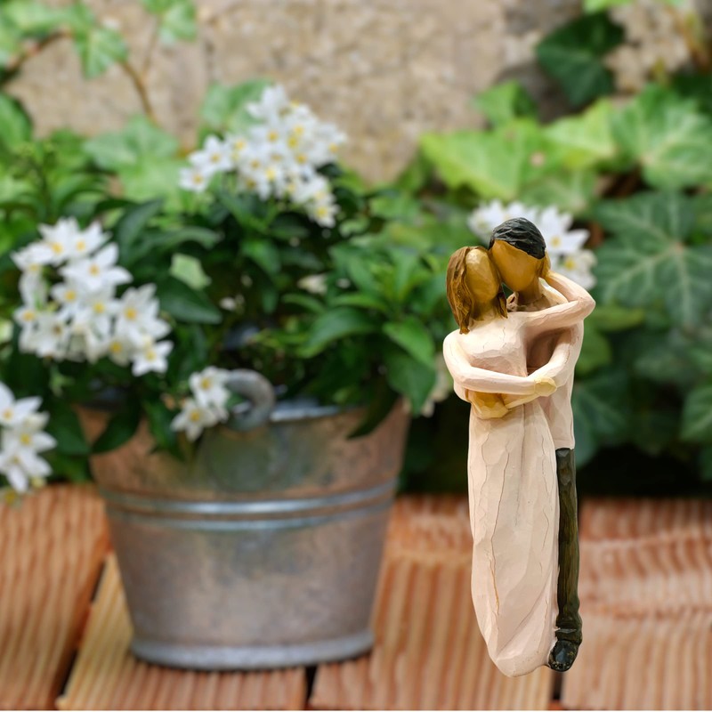 AUGEN Polyresin Standing Couple Idol Statue Showpiece for Home Decor