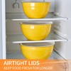 Moxinox Yellow Mixing Bowls with Airtight Lids, Stainless Steel Nesting