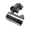 BLUETECH Universal Pipe Connector with Double Clamp for Exhaust System