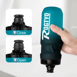 ROGTYO Bicycle Bottle Holder with 650 ml Bottle, Lightweight, Durable, Safe Drinking Bottle System, BPA-Free Drinking Bottle for Sports, Outdoors, MTB Road Bike