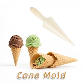 Chef Prosentials 3pcs Ice Cream Cone Mold Kit, Multifunctional Waffle Iron DIY Roll Maker, For Pizzelles Krumkake Cones Smooth Mould Kitchen Tool