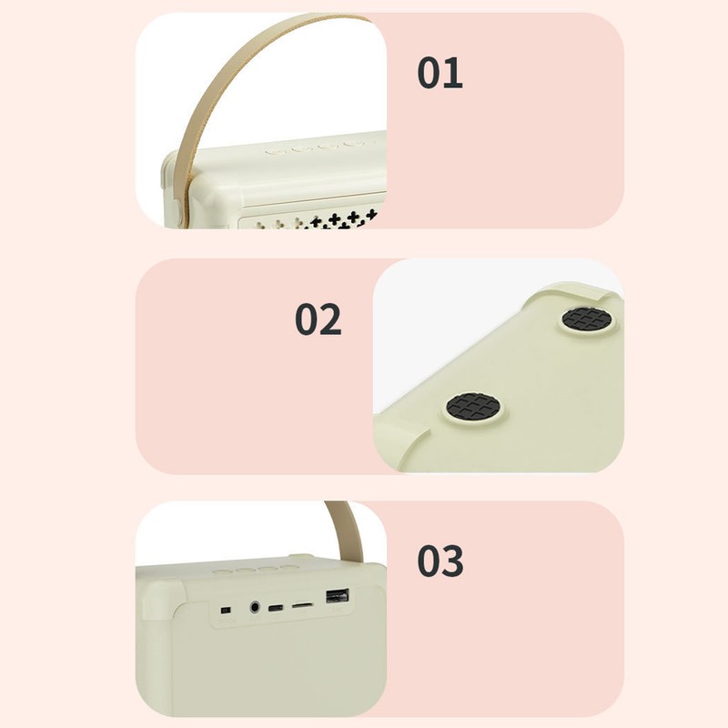 Karaoke Bluetooth Speaker Long Lasting Portable Multifunctional Wireless Microphone Miniature