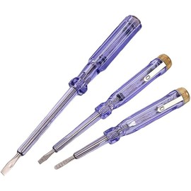 3 Pcs Voltage Testers Eletrical Pen Mains Ciruit Tester Insulted Detector Screwdriver Electric Pen Power Cable Testing (127mm+145mm+185mm)