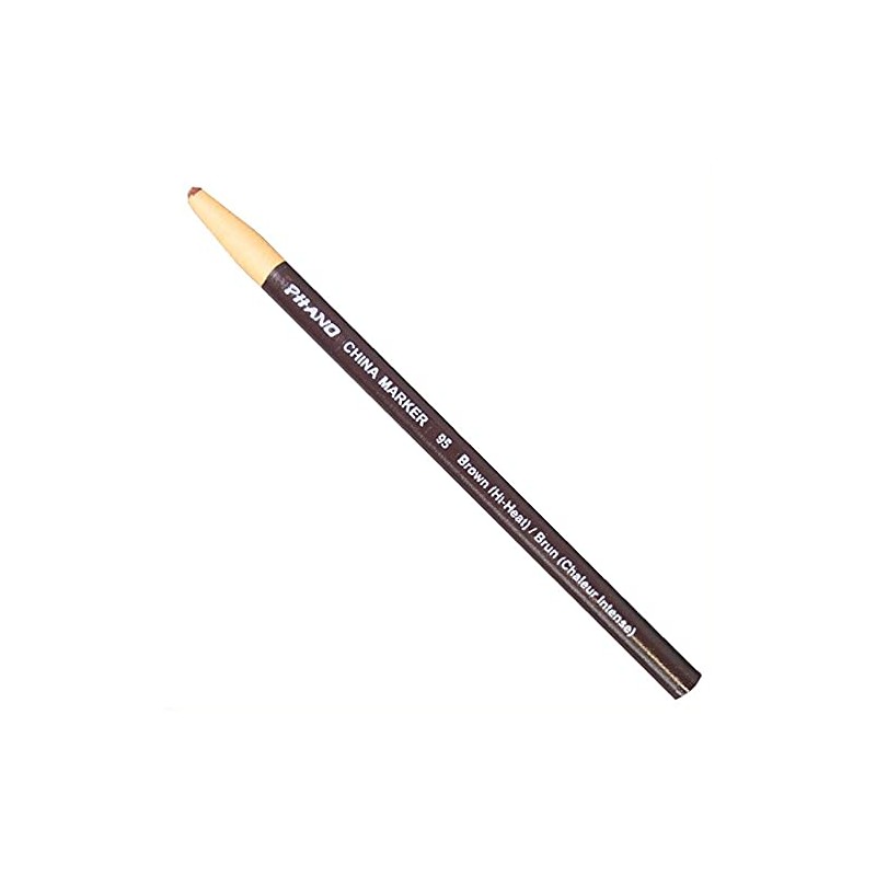 DIXON Industrial Phano Peel-Off China Marker Pencils, High Heat, Brown,