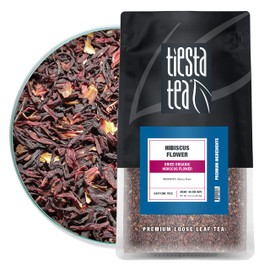 Tiesta Tea - Dried Hibiscus | Loose Leaf | Cut & Sifted Hibiscus Flower | Premium Blend | Non-Caffeinated | Make Hot or Iced & Brews Up to 200 Cups | 16 Ounce Resealable Bulk Pouch