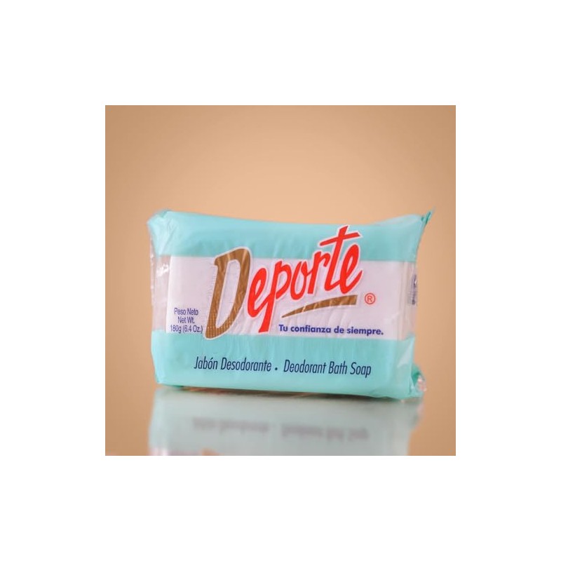 Deporte Deodorant Bath Soap, 6.4 Oz, Turquoise