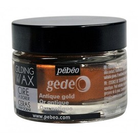 Pebeo Gedeo Gilding Paper Craft Wax 30ml Tub Pot - Antique Gold