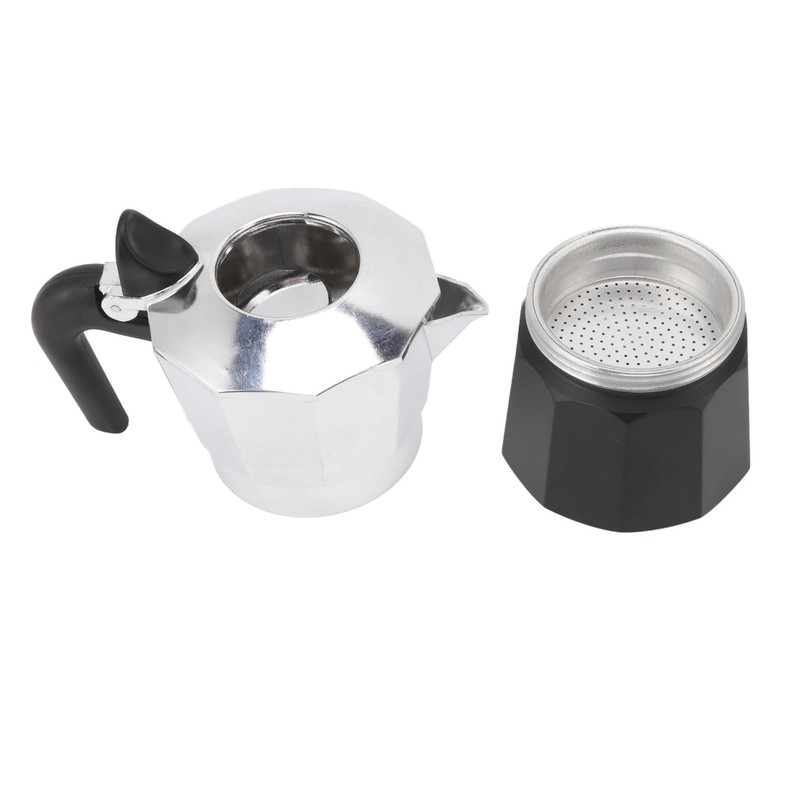 Double Valve Moka Pot Coffee Maker Pot Classic Octagonal Shape
