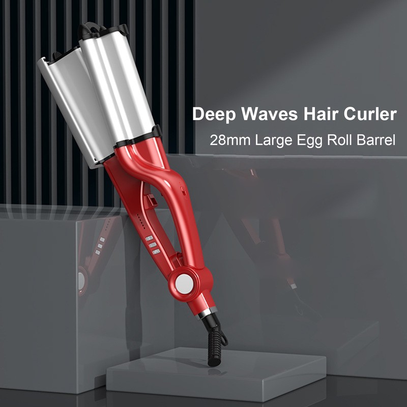 Hair Curling Iron Wand 28mm Ceramic Hair Waver Egg Roll