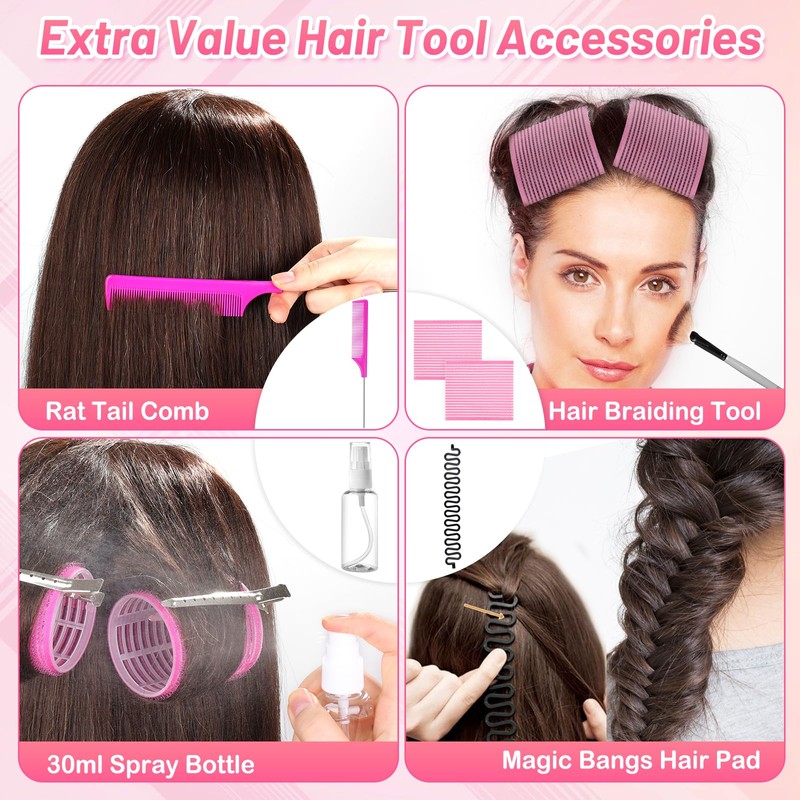 41 Pcs Jumbo Hair Curlers Rollers with Clips Big Hair