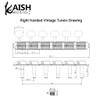 Premium Vintage Guitar Tuners Tuning Machines Peg Guitar Tuning Keys