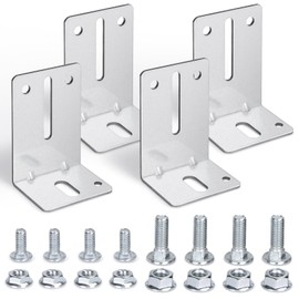 SIHAI 4 Packs Garage Door Track Jamb Bracket ,Heavy Duty Garage Door Parts Steel J6 Bracket Replacement for Garage Door Reinforcement and Support