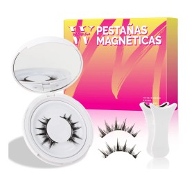 Kit De Pestañas Postizas Magnéticas Con Clip 1 Pares