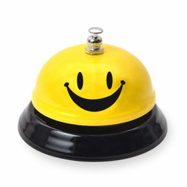 1 Pieces Call Bell,Desk Bell, Service Call Bell Metal for Hotel Restaurant Counter Desk Bell Ring Call Front Desk Kitchen Bar Service Call Desk (Yellow)