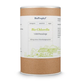 BioProphyl® Organic Chlorella - 400 mg Chlorella Algae Powder from Controlled Organic Cultivation - 1500 Pellets