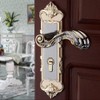 Eapmic Antique Gold Privacy Door Security Entry Handle Lock Mortise
