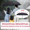 MRTLLOA 54/62 Inch Large Folding Golf Umbrella, Oversize Double Canopy