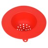 Silicone Sink Strainer Easy Clean Stain Proof Non-Slip Grip (Red)
