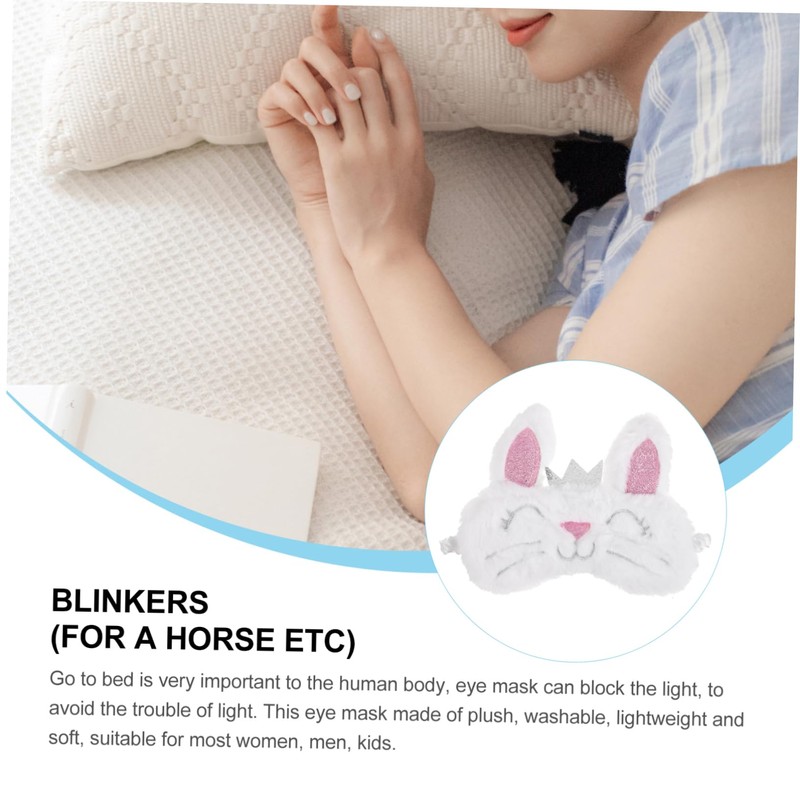 Ipetboom Sleep Mask Rabbit Design Soft Silk Eye Mask for