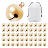 Pack of 50 small golden bells, 1 storage bag, small