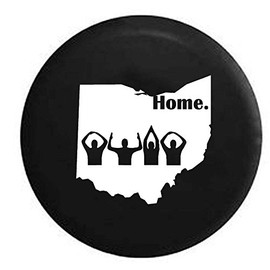 Pike Outdoors Ohio Home State Edition RV Spare Tire Cover Black 29 in