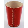 Dice Cup, Leather, Red