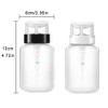 200ml Nail Cleaner Bottle Nail Pump Bottle Pump Dispenser Transparent