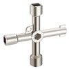 4-Way Multi-Functional Utilities Key, Electric Meter Box Key Stainless Steel
