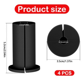 4Pcs Starlink Cable Routing Kit for 1-Inch Wall Holes, Wall Grommets for Cables, Wall Cable Pass Through of Starlink Accessories, Wall Hole Cover for Easy Installation of Ethernet Cables (Black)